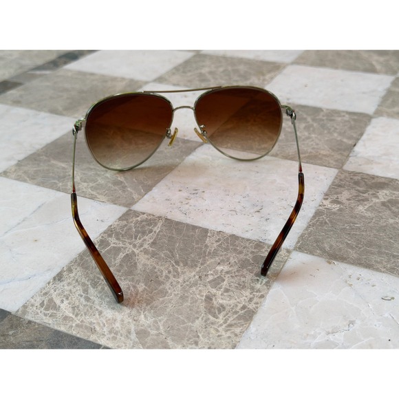 Coach Aviator Sunglasses Women 58mm Gold HC 7128 Brown Gradient Lenses main image 15
